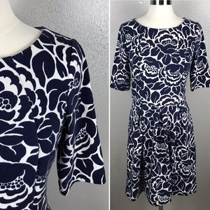 Boden Vintage 50s Style Retro Pleated Floral Dress